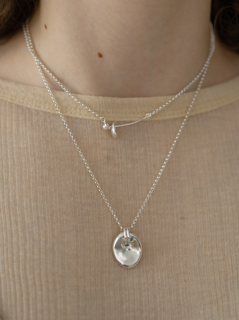 Chain mound necklace NO.02