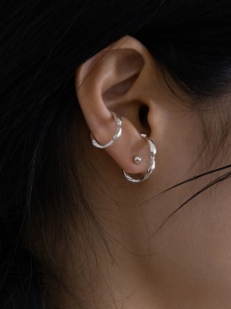Bone earcuff earring