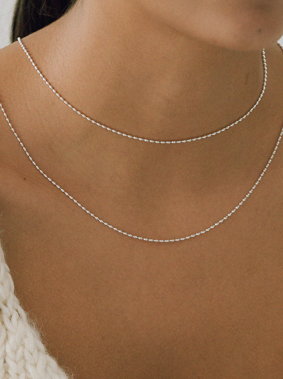 Egg ball chain necklace (Short/Long)