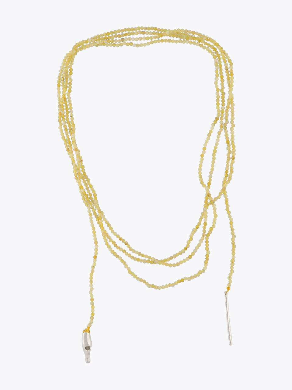 Stone scarf necklace - Yellow