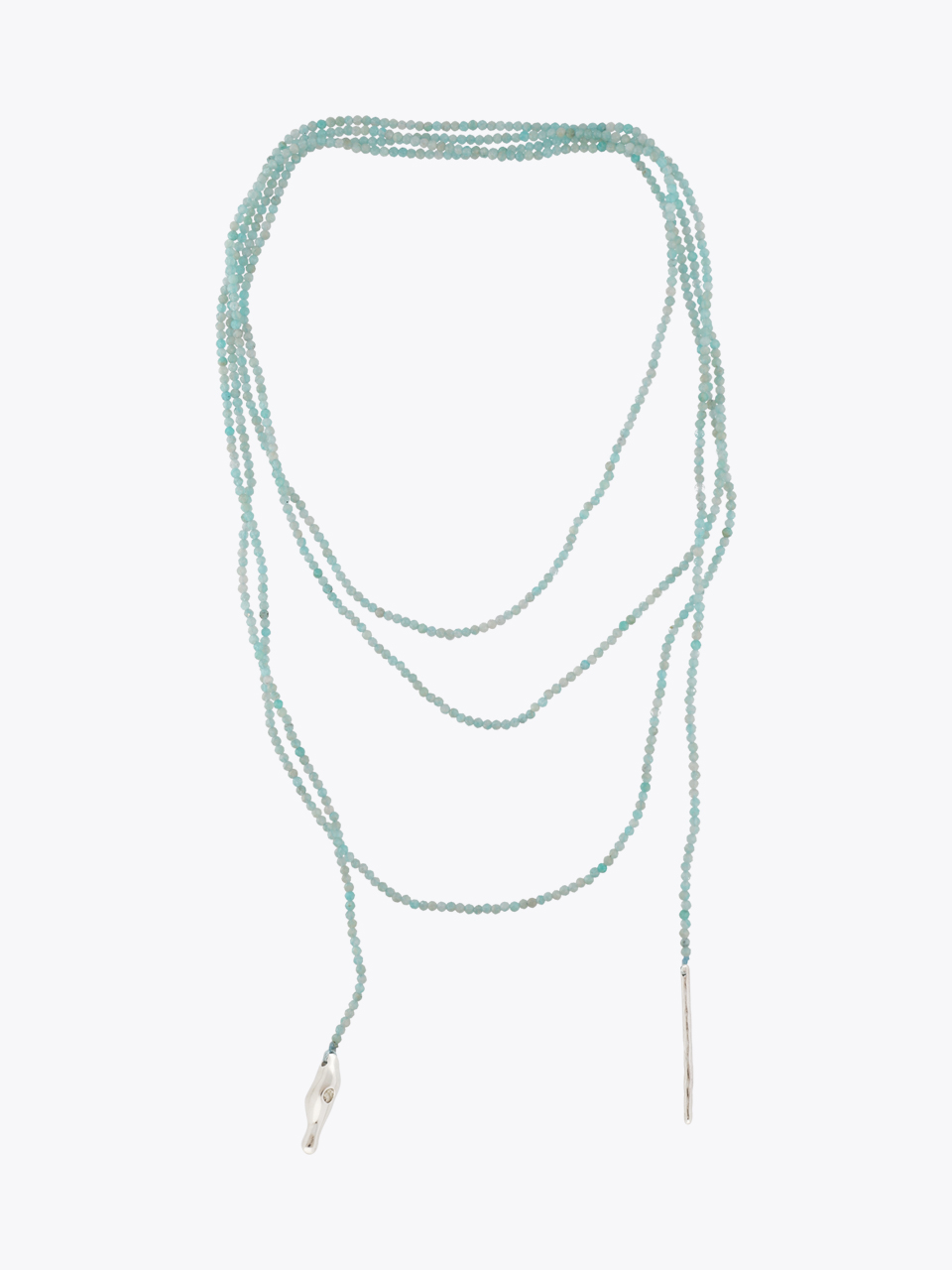 Stone scarf necklace - Mint
