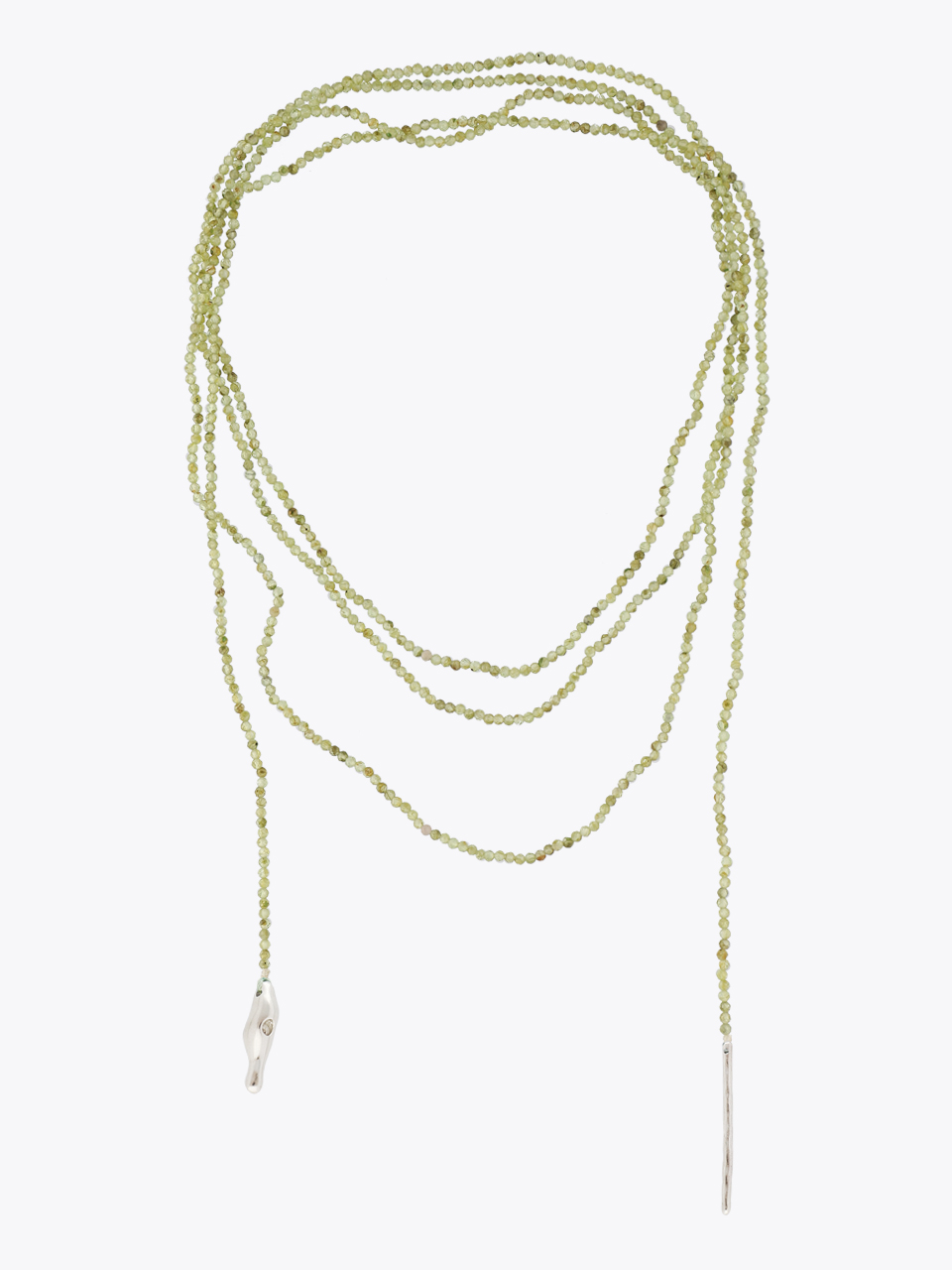 Stone scarf necklace - Green